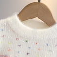 thumbnail image 6 of Spazoro Kids Girls Boys Sweaters, Crew Neck Thickening Casual Long Sleeve Warm Shirts for Child Girls White Size 3-4T, 6 of 9
