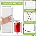 thumbnail image 2 of ABCISI Clear Plastic Vase, 5" W x 12" H High Transparency Square Acrylic Flower Vase for Home Wedding Party Centerpieces Decor(Non Breakable), 2 of 16