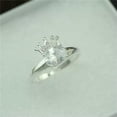 thumbnail image 5 of 925 Sterling Silver Fashion Ring Crown Shape White Crystal Gift Ring #183, 5 of 5