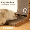 thumbnail image 3 of FUKUMARU Cat Scratcher with Ball, Curved Cat Scratch Pad for Large Cats, 26.8", 3 of 10
