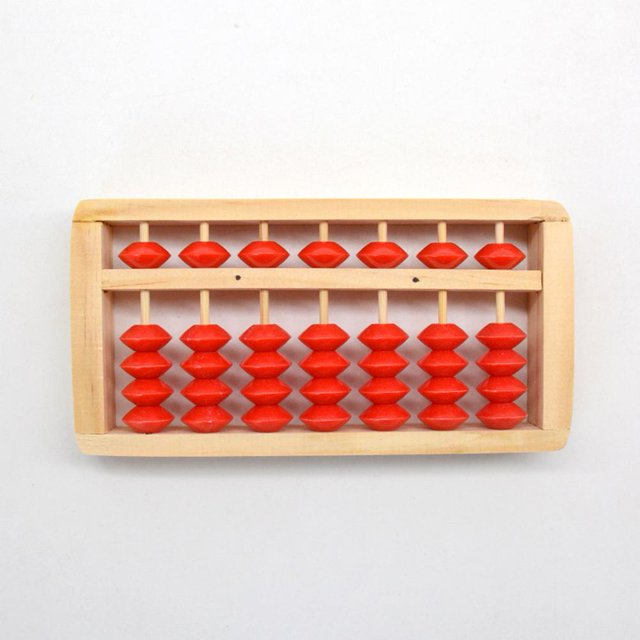 Ábaco de madera de 5 cuentas para niños, herramienta de cálculo aritmética de matemáticas, ligera, pequeña, juguetes educativos para estudiantes, 7 columnas