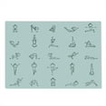 thumbnail image 2 of Yoga Cutting Board, Stickman Practicing Different Yoga Moves Stretching Physical Recreation Strength Fit, Decorative Tempered Glass Cutting and Serving Board, Large Size, Black White, by Ambesonne, 2 of 5