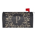 thumbnail image 2 of PHELIKA Letter P Classic Monogram Magnetic Mailbox Covers Post Letter Box Cover Standard Size 25.5H x 21W, 2 of 8