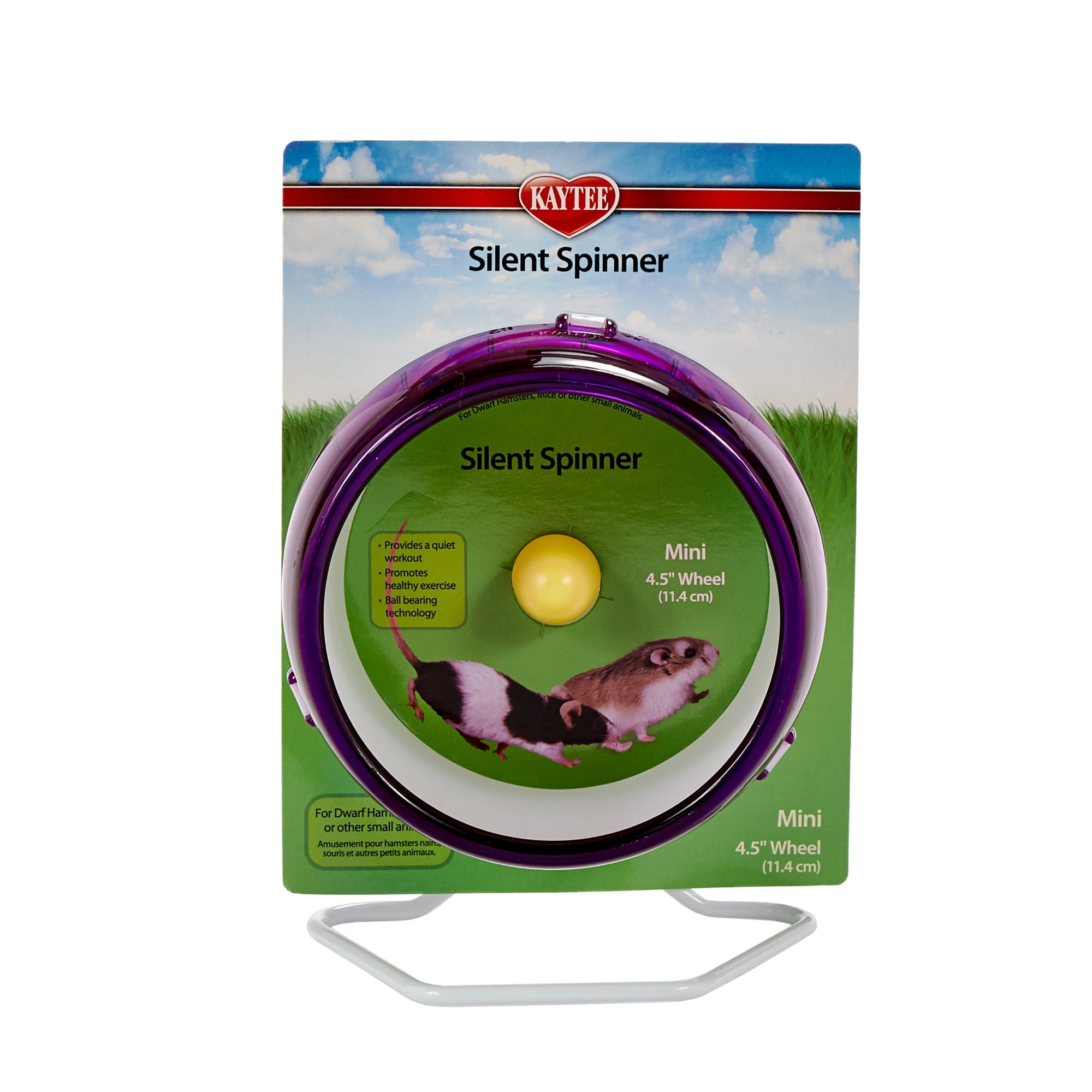 Kaytee Small Animal Silent Spinner Wheel Mini 4.5 Inch (assorted colors)