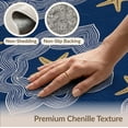 thumbnail image 6 of ODIKA Starfish Nautical Seashell Rolling Wave Border Bathroom Ocean Stain Resistant Low Profile for Dorm Room, Small Living Apartment, 6 of 7