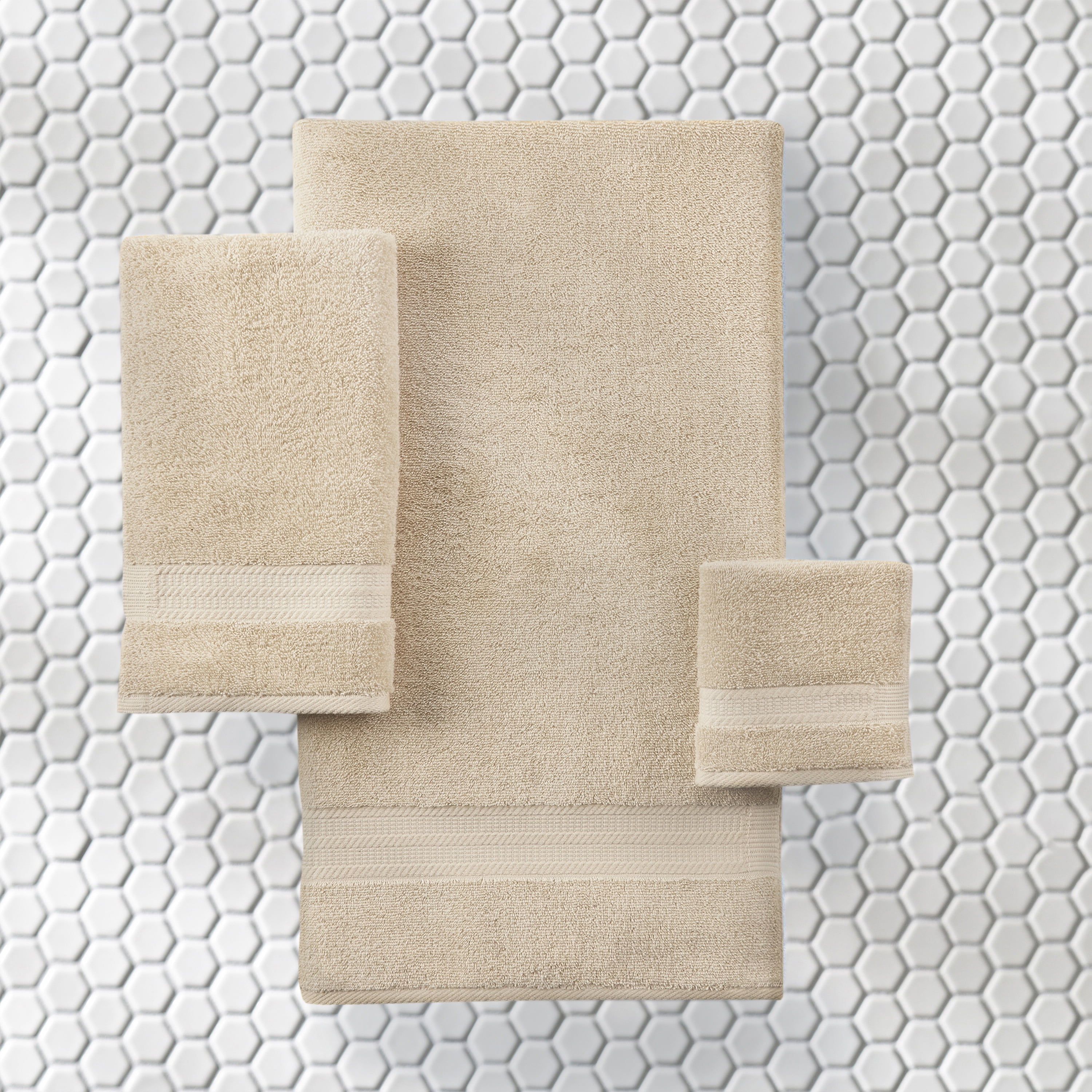 Better Homes & Gardens 6-Piece Bath Set, Solid Tan