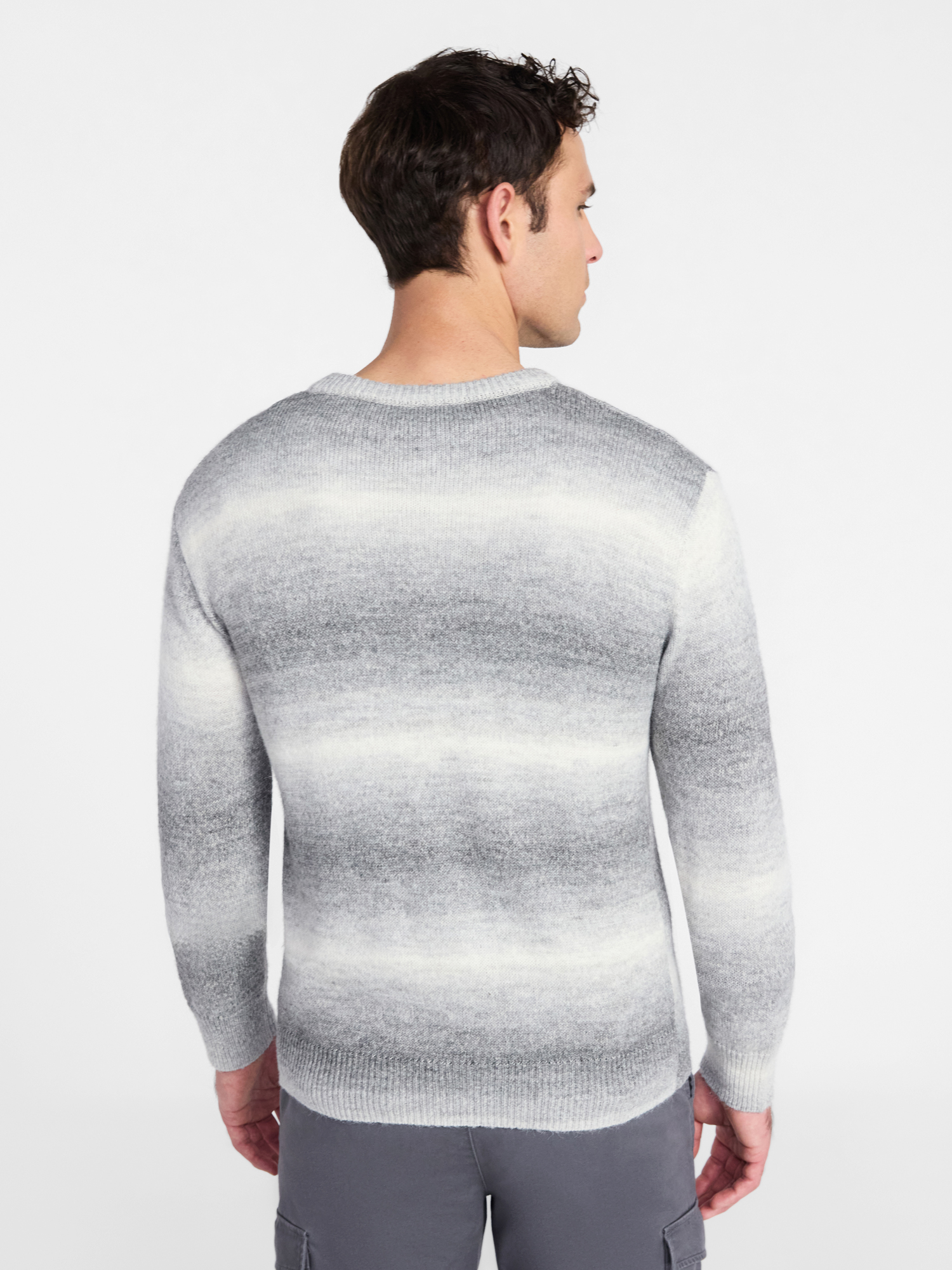 George Men's and Big Men's Ombre Crewneck Sweater, Midweight, Sizes S-3XL