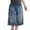 Blue, variant on VBEWZET Kids Elastic Waist Vintage Denim Culottes, Washed Distressed Wide Leg Jean Shorts, Casual Summer Pants for Boys & Girls Blue 11-12 Years