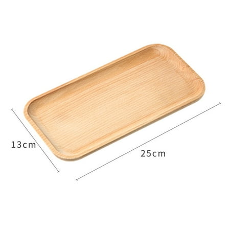 

Wooden Plate Bamboo Tray Cup Mat Wood Saucer Food Dish Dessert Candy Tray