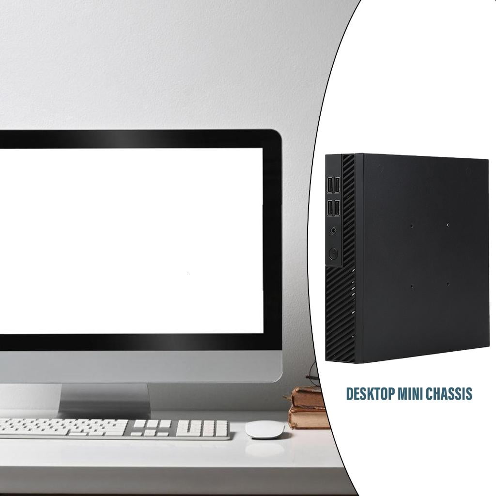 DX01 Thin ITX Desktop Computer Chassis Thin Half Height Computer Chassis Portable Desktop Computer Case Chassis
