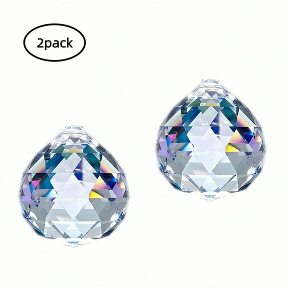 RYLZX Suncatcher Crystals Ball Prism Window Rainbow Maker for Easy Hanging 40 mm 2 Pack