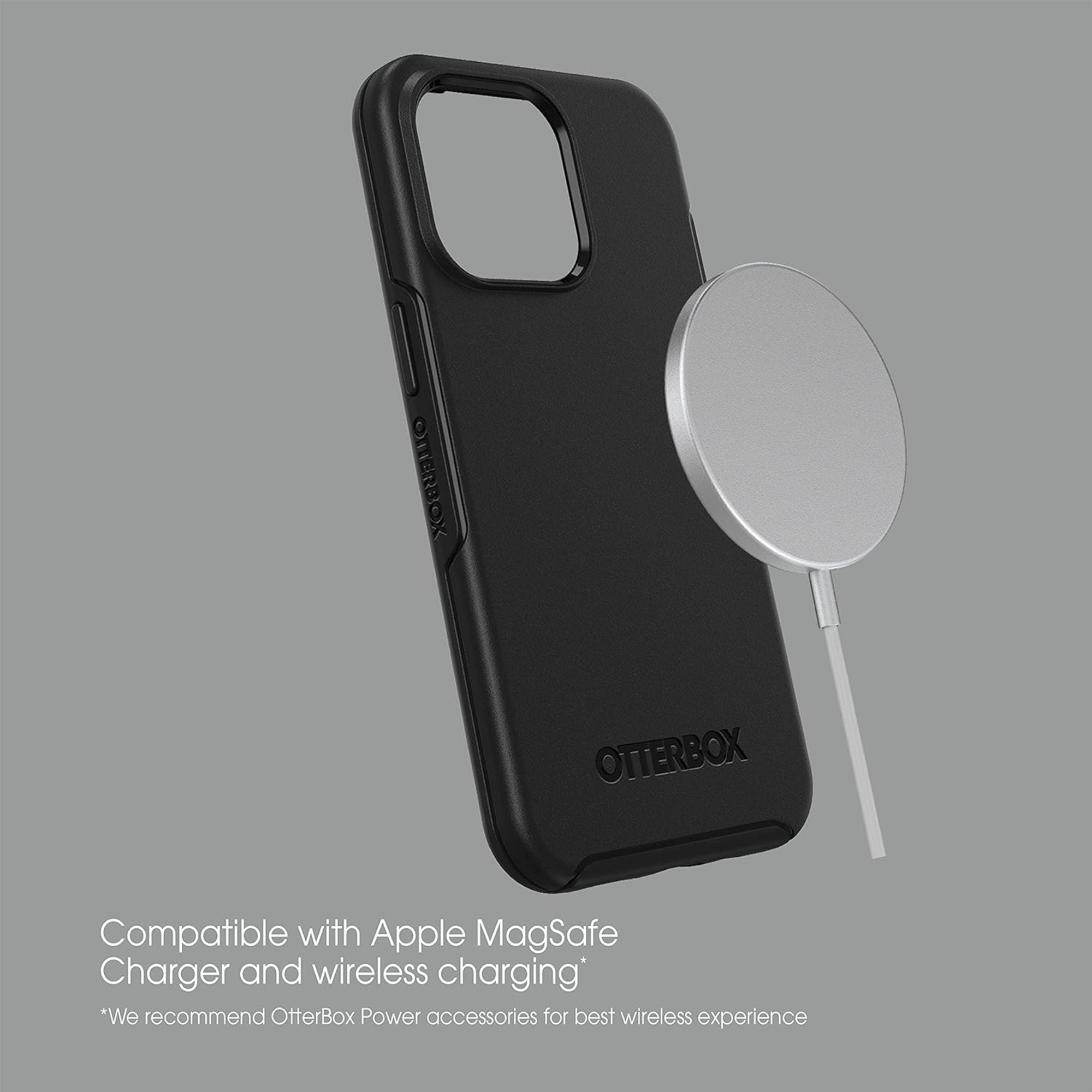 OtterBox iPhone 13 Pro (ONLY) Symmetry Series Case - Black, Ultra-Sleek, Wireless Charging Compatible, Raised Edges Protect Camera & Screen