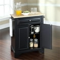 thumbnail image 3 of Pemberly Row Natural Wood Top Portable Kitchen Island in Black, 3 of 7