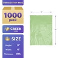 thumbnail image 2 of Green-Tinted Open Ended Sterilization Bags, 2 Mil Poly, 1000 Count, 12 x 15 in, 2 of 7