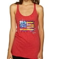 thumbnail image 1 of Wild Bobby, Colorful Neon Flag, Streetwear, Women Tri-Blend Racerback Tank Top, Vintage Red, X-Large, 1 of 3