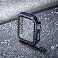 thumbnail image 2 of Apple Watch Case with Screen Protector for Apple Watch 42mm Series 3/2/1, Bling Crystal Diamond Rhinestone Ultra-Thin Bumper Full Cover Protective Case for Women Girls iWatch Blue, 2 of 5