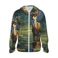 thumbnail image 2 of Lsque Peaceful Deer Lily Pond UPF 50+ Lightweight Sun Protection Men's Women's Long Sleeve Shirt, Hoodie Performance -XX-Large, 2 of 9