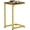 Elegant Gold, variant on C Table End Table with Metal Frame Small Side Table for Couch, Sofa TV Tray Table for Living Room, Bedroom, Bedside Elegant
