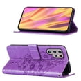 thumbnail image 3 of SaniMore Case for Samsung Galaxy S23 Ultra (6.1" 2023), PU Leather Full-body Protective Cover with Luxury Embossed Butterfly [Wrist Strap & Card Slots & Flip Kickstand] Stylish Wallet Case,Lightpurple, 3 of 5
