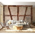 thumbnail image 3 of Tiptophomedecor Background & Patterns Wallpaper Wall Mural - Old Barn Beams Concrete, 3 of 8