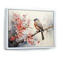thumbnail image 2 of Designart "Sumi Bird Asian Painting III" Asian Floater Framed Wall Art Living Room, 2 of 7