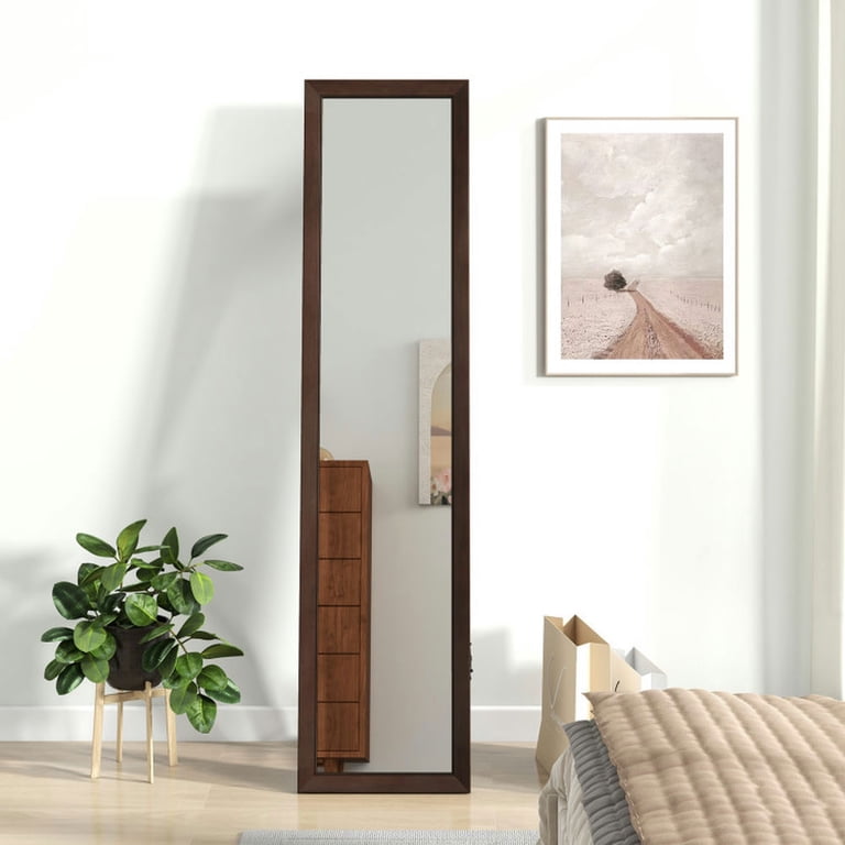 dressing mirror wood Wood Stand Makeup Mirror Home Bedroom Bathroom Swivel Tabletop Square Mirror
