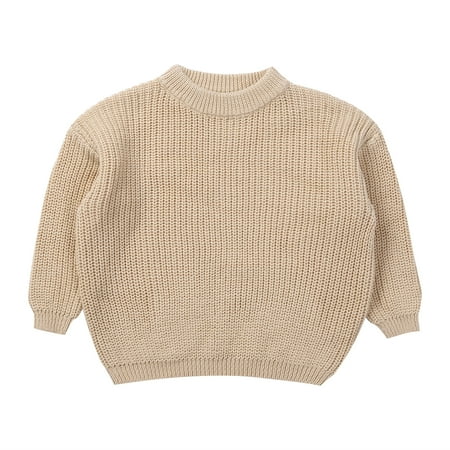 

Infant Toddler Baby Girl Boy Knit Sweater Warm Sweatshirt Long Sleeve Shirt Tops Knitted Fall Winter Clothes