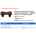 thumbnail image 2 of Pitman Arm To Steering Arm Steering Drag Link Adjusting Sleeve - Compatible with 1970 - 1991 GMC Jimmy 4WD 1971 1972 1973 1974 1975 1976 1977 1978 1979 1980 1981 1982 1983 1984 1985 1986 1987, 2 of 2