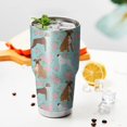 thumbnail image 3 of 30oz Cute Boxer Dog and Flowers Florals Tumblers Stainless Steel Tumbler with Lid and Straw,Vacuum Insulated Double Wall Travel Tumbler Cups Mug with Cleaning Brush for Coffee,Tea, 3 of 7