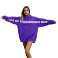 thumbnail image 3 of I Love You This Much Couples Hoodies Matching Outfits for Couples Cute Graphic Funny Oversized Pullover Drop Shoulder Sweatshirts with Pocket, 3 of 8