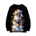 thumbnail image 5 of Women's Casual Long Sleeve Woolen Christmas Sweatshirt Fall Vacation Long Sleeve Pullover for Fall and Winter, Festive and Comfortable, Ideal as Christmas Sweaters for Women ,Black,L, 5 of 5