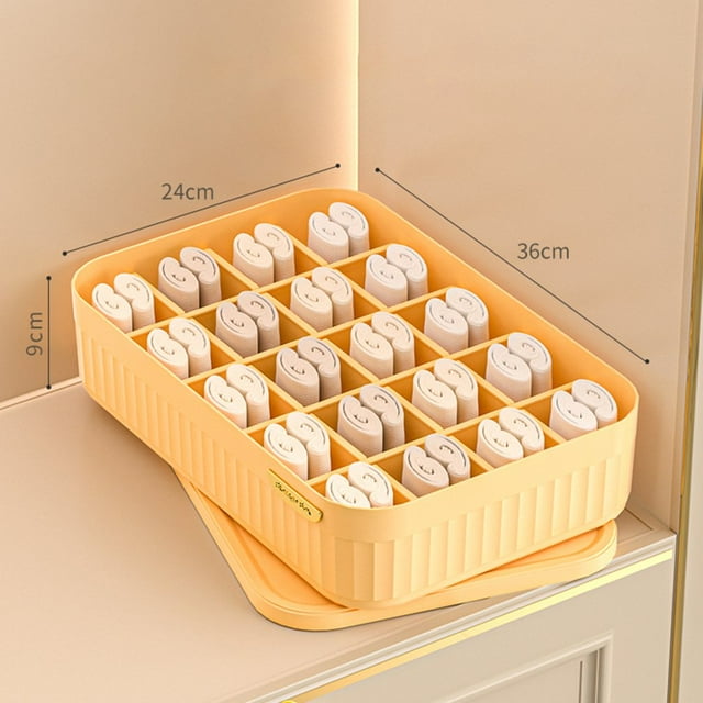 Stackable Plastic Sock Storage Box Clothes Storage Drawer Organizer for Shelves Drawers Laundry Room