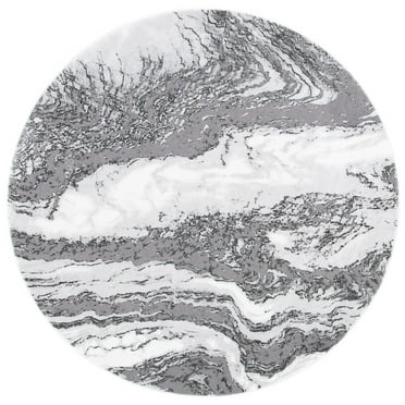 SAFAVIEH Craft Laidley Abstract Area Rug, 6'7" x 6'7" Round, Light Grey/Grey