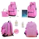 thumbnail image 2 of Set de mochilas VIDOSCLA con estampado de corazones para niñas con monedero y estuche para lápices, 2 of 7