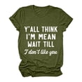 thumbnail image 1 of B91xZ T-shirt d'Été pour Femmes à Manches Courtes Col Rond Décontracté Tops Chemise, Vert Armée M, 1 of 4