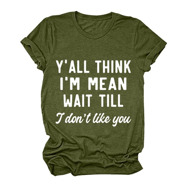 B91xZ T-shirt d'Été pour Femmes à Manches Courtes Col Rond Décontracté Tops Chemise, Vert Armée M