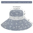 thumbnail image 2 of Terra Womens Floppy Beach Summer Hat Reversible Sunhat Packable Wide Brim Flower Pattern Navy, 2 of 7