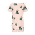 thumbnail image 7 of IROINNID Christmas Pajamas for Women Loose Fit Tunic Tops with Shorts Short Sleeve Two-Piece Sleepwear Holiday Pajamas Sets,Pink, 7 of 7