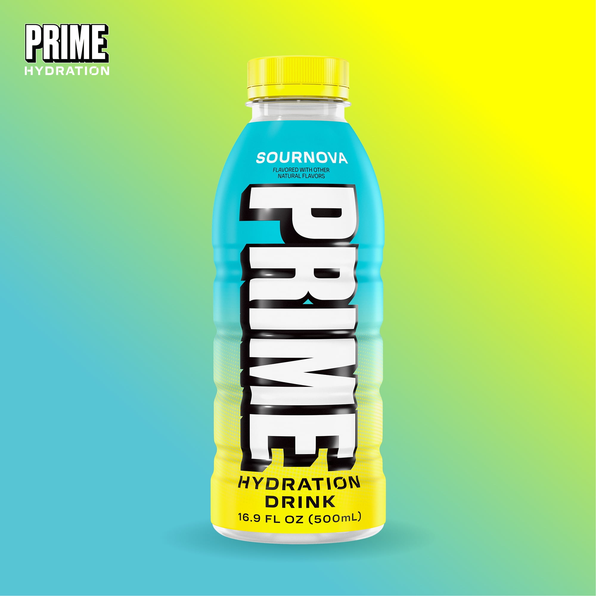 Prime Hydration Sports Drink, Sournova, 16.9 fl oz, 12 Pack, Bottles