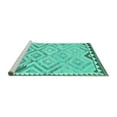 thumbnail image 2 of Ahgly Company Machine Washable Indoor Rectangle Southwestern Turquoise Blue Country Area Rugs, 2' x 5', 2 of 4