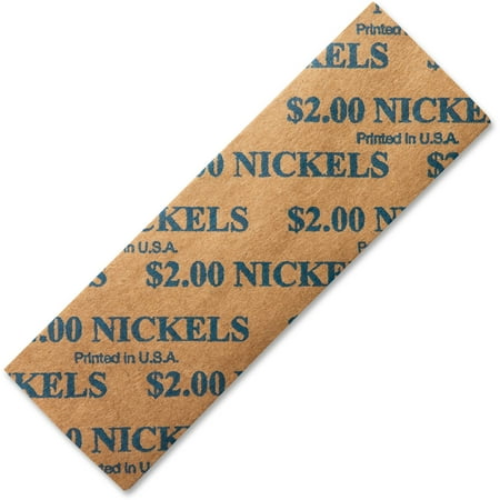 PM, PMC53005, Color-coded Flat Coin Wrappers, 1000 / Pack, Blue