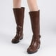 thumbnail image 2 of Botas hasta la rodilla Ruiee para mujer, piel sintética, color marrón, talla 8.5, 2 of 6
