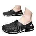 thumbnail image 3 of HNMKIU Outdoor Slippers for Men for Indoor Home Use with Closed Toe on Design EVA Beach Sandals for Summer Relaxation Comfortable Mens Shoes 02_Black,41, 3 of 9