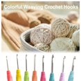 thumbnail image 2 of Crochet Kit for Beginners Plastic Handle DIY Handmade Sewing Tool Stitches Tools Hair Extension Embroidery for Sweater Yarn, 2 of 7