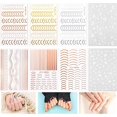thumbnail image 1 of Autocollants Nail Art, 8 Feuilles Autocollants Pour Ongles Pour Nail Art De Bricolage, Autocollants Pour Nail Art Dcor Ont De Nombreux Modles-ligne/li, 1 of 5