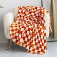 thumbnail image 5 of Throw Blanket Checkerboard Design Coldproof Polyester Bedroom Bed Winter Warm Flannel Blanket Sleeping Cover for Daily Use, 5 of 8