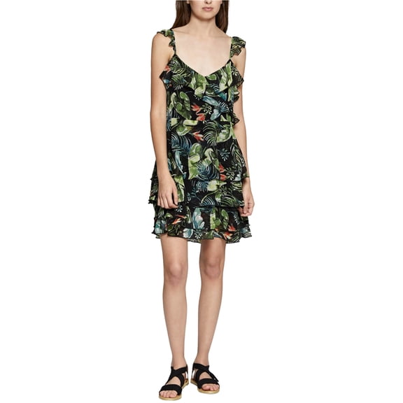 Sanctuary Clothing Womens Floral Mini Dress, Green, Large