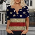 thumbnail image 6 of HEILAU 4th of July Shirts for Women Independence Day American Flag Graphic Tees Loose Fit Short Sleeve V Neck Patriotic T Shirts, 6 of 7