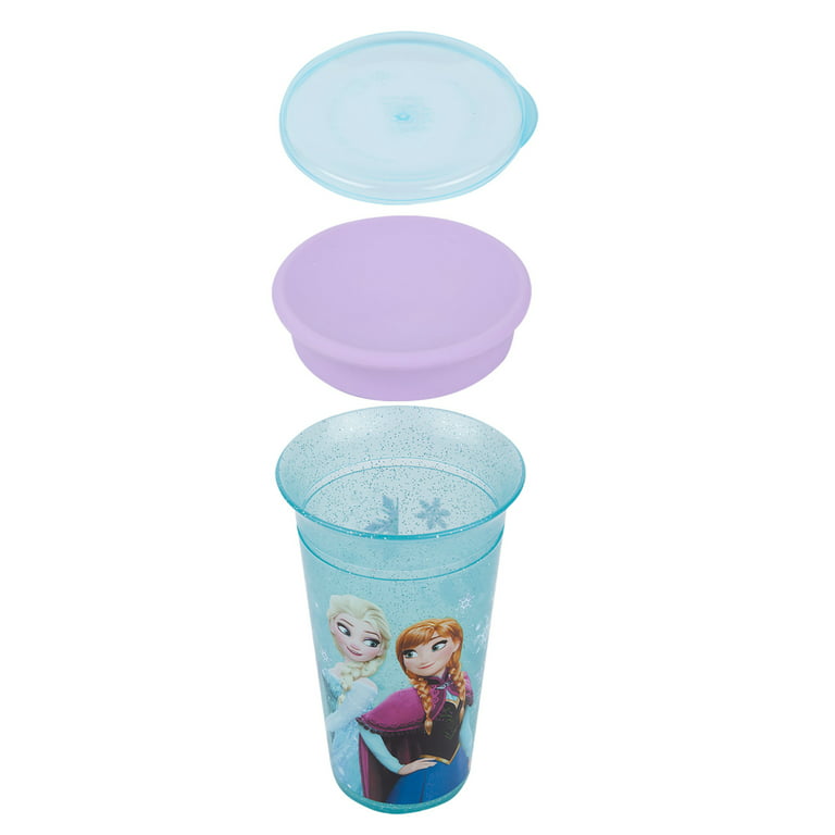  Frozen Sip Around Spoutless Cup - 2 Cups in 1 Spoutless for  360 Degrees of Sipping & Converts to Big Kid's Open Cup : Toys & Games