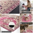thumbnail image 5 of Area Rug Indoor Outdoor 47.2"x63",Boho Pink Absorbent Non Slip Accent Carpet,Middle Century Boho Geometric Abstract Southwestern Low Profile Floor Mat for Entryway Foyer Living Room Bedroom Patio, 5 of 9